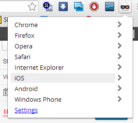 Access Mobile Websites on PC browser by Switching User Agents