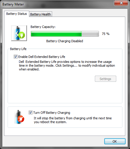 Turn Off Battery Charging to Extend Laptop Battery Lifespan : Dell Quickset