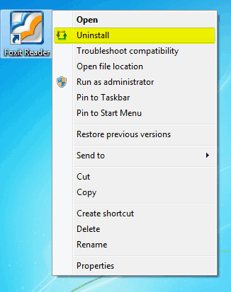 Uninstall Applications Directly From Context Menu in Windows