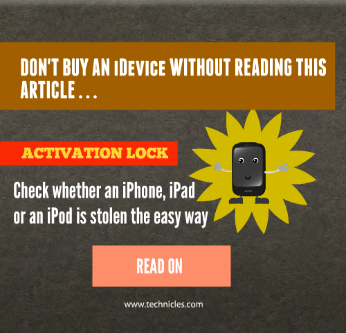 Apple Activation Lock service to your rescue – Check for stolen iPhone, iPad, iPod
